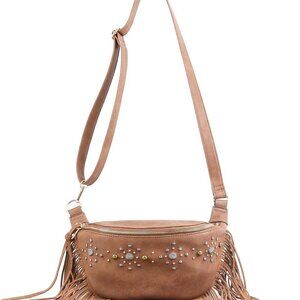 Stylish Suede Fringe Crossbody Purse - Calypso Collection for Everyday Glam